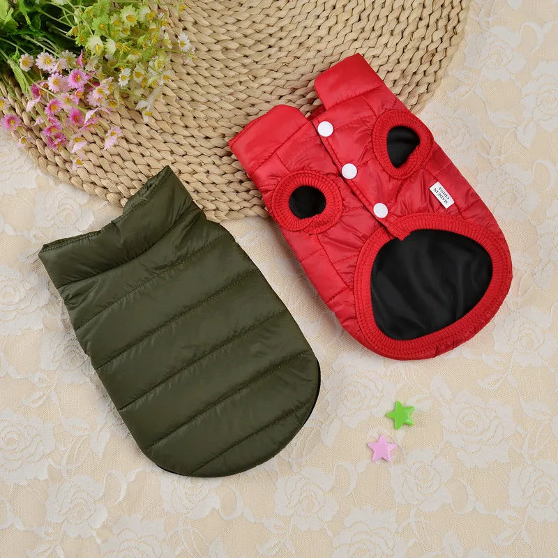 Warm Small Dog Clothes Pet Winter Warm Vest  Dogs Jacket For French