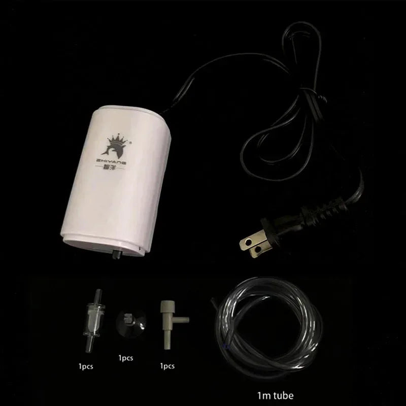 Ultra Silent 220V 3W Aquarium Air Pump Fish Tank Mini Air