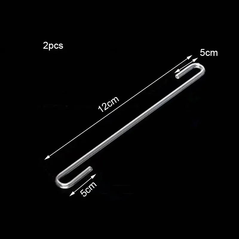 2pcs/lot 4mm Acrylic Aquarium Connector Straight U Shape