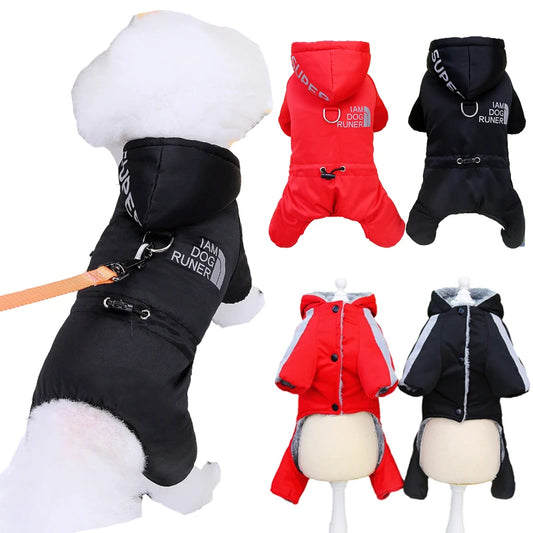 Winter Warm Dog Jumpsuit Waterproof