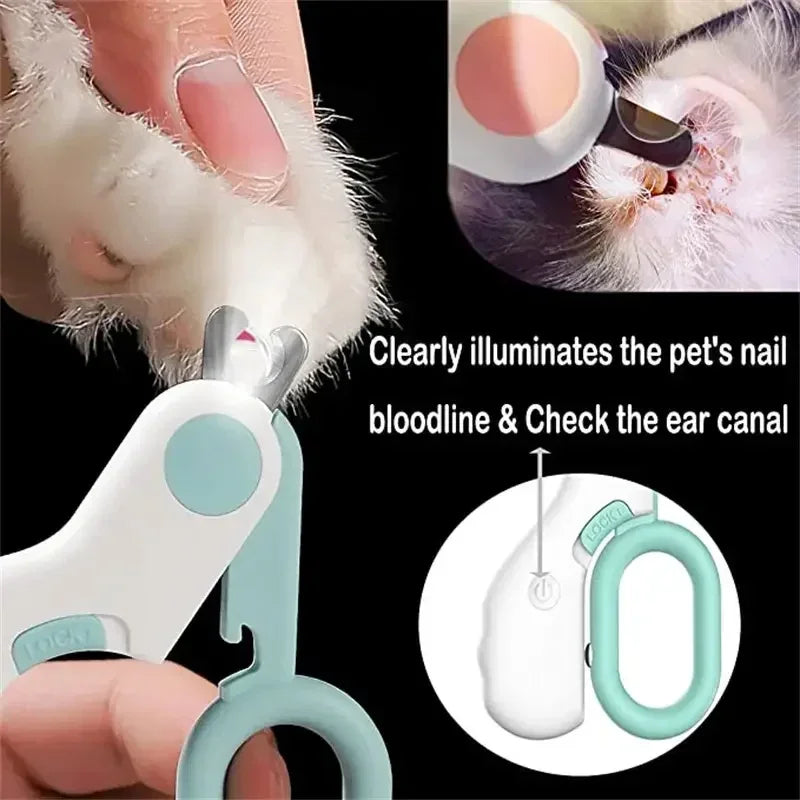 Cat Nail Clipper Cutter with LED Light