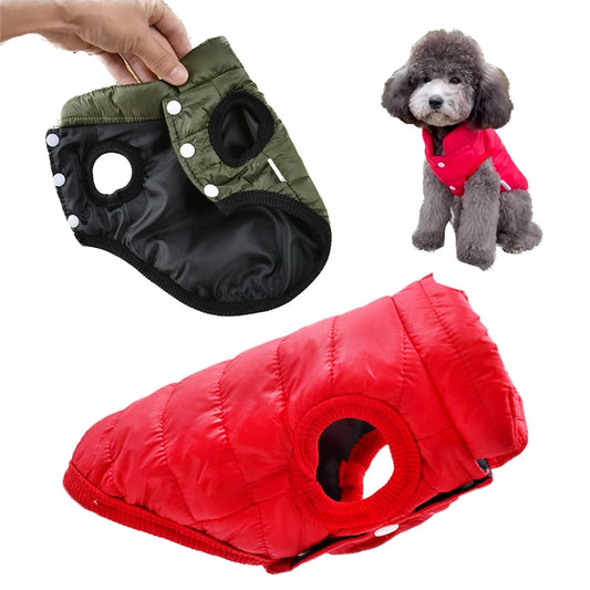 Warm Small Dog Clothes Pet Winter Warm Vest  Dogs Jacket For French