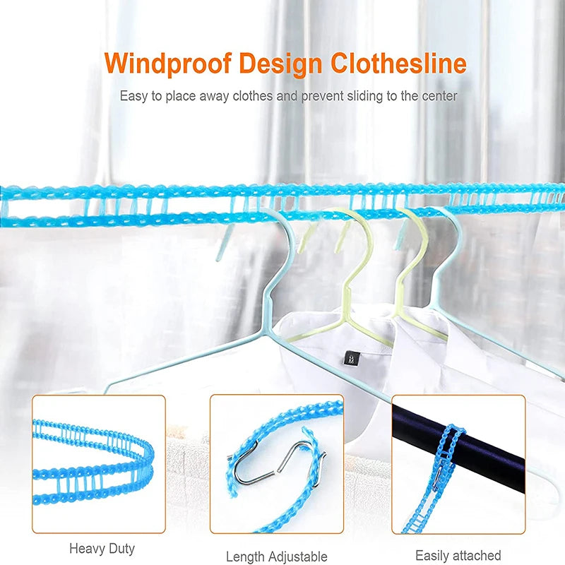 10m/8m/5m/3m Non-slip Windproof Hanger Outdoor Clothesline